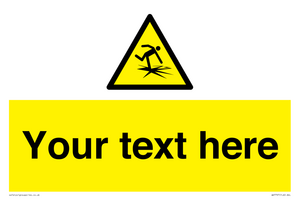 Custom warning thin ice